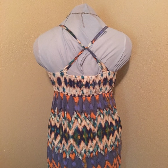 Mossimo Ikat Print Maxi Dress M - Picture 5 of 6
